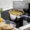 image:imageTfal Essentials Stainless Steel Cookware Set 2Piece 8 and 105 Induction Compatible Oven Safe 350F Pots and Pans Set Cooking Skillets Cookware Kitchen Frying Pans SilverBlueSaute Pan