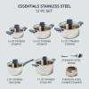 image:imageTfal Essentials Stainless Steel Cookware Set 2Piece 8 and 105 Induction Compatible Oven Safe 350F Pots and Pans Set Cooking Skillets Cookware Kitchen Frying Pans SilverBlue12Piece Set