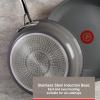 image:imageTfal Ceramic Excellence Reserve Ceramic Non Stick Universal Pan wGlass Lid 55 Quart Induction Oven Broiler Safe 500F Healthy Cooking Easy Cleaning Heat Indicator Cookware Pots and Pans Grey10Piece Set