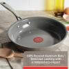 image:imageTfal Ceramic Excellence Reserve Ceramic Non Stick Universal Pan wGlass Lid 55 Quart Induction Oven Broiler Safe 500F Healthy Cooking Easy Cleaning Heat Indicator Cookware Pots and Pans GreyFry Pan
