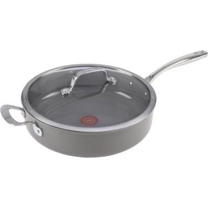 image:imageTfal Ceramic Excellence Reserve Ceramic Non Stick Universal Pan wGlass Lid 55 Quart Induction Oven Broiler Safe 500F Healthy Cooking Easy Cleaning Heat Indicator Cookware Pots and Pans GreyJumbo Cooker