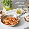 image:imageTFal Gourmet Stainless Steel Fry Pan 125 Inch Induction Compatible Skillet Pan Fast and Even Heating Oven Safe to 500F Professional Grade Cookware for Home ChefsFry Pan
