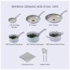 image:imageTFal Refresh Ceramic Nonstick Cookware Set 20Piece Oven Safe to 350F Stockpot Ceramic Pots and Pans Set Frying Pans Griddle Utensils Mint GreenArtic Blue