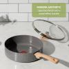 image:imageTFal Revive Ceramic Nonstick Sauce Pan with Lid 3 Qt Oven Safe to 350F Cookwarewith StayCool Handle Stone Grey3Quart
