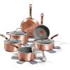 image:imageTfal Preserve Ceramic Non stick Cookware Set 13Piece Oven amp Broiler Safe up to 350F Includes Stockpot Saucepans Frying Pans Protectors Pots and Pans Rose GoldRose Gold