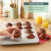 image:imageTfal Refresh Ceramic Nonstick Baking Pans Set 8 Pc Roaster 12Cup for Muffins Loaf Trays Baking Sheets Non Stick Cooling Cooking Rack Stackable Bakeware Set Mint Green8Piece