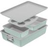 image:imageTfal Refresh Ceramic Nonstick Baking Pans Set 8 Pc Roaster 12Cup for Muffins Loaf Trays Baking Sheets Non Stick Cooling Cooking Rack Stackable Bakeware Set Mint Green5Piece
