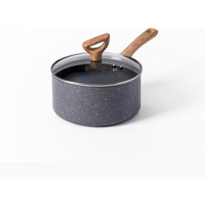 image:imageTFal Revive Ceramic Nonstick Sauce Pan with Lid 3 Qt Oven Safe to 350F Cookwarewith StayCool Handle Stone Grey3Quart