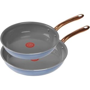 image:imageTfal Preserve Ceramic Non stick Cookware Set 13Piece Oven amp Broiler Safe up to 350F Includes Stockpot Saucepans Frying Pans Protectors Pots and Pans Rose GoldBlue