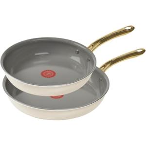 image:imageTfal Preserve Ceramic Non stick Cookware Set 13Piece Oven amp Broiler Safe up to 350F Includes Stockpot Saucepans Frying Pans Protectors Pots and Pans Rose GoldBeige