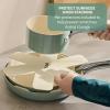 image:imageTFal Inspire Nonstick Ceramic Cookware Set 10Piece Oven Safe to 500F Stockpot Ceramic Pots and Pans Set Frying Pans Saucepans Stockpot Protectors Mint Green10Piece