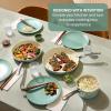 image:imageTFal Inspire Nonstick Ceramic Cookware Set 10Piece Oven Safe to 500F Stockpot Ceramic Pots and Pans Set Frying Pans Saucepans Stockpot Protectors Mint Green10Piece