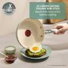 image:imageTFal Inspire Nonstick Ceramic Cookware Set 10Piece Oven Safe to 500F Stockpot Ceramic Pots and Pans Set Frying Pans Saucepans Stockpot Protectors Mint Green12Inch