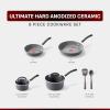 image:imageTFal Ultimate Hard Anodized Ceramic Nonstick 8 Piece Cookware Set Oven Safe Up to 400F Dishwasher Safe Pots and Pans Set Includes Frying Pans Saucepan Cooking Utensils Grey8Piece