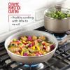 image:imageTfal Initiatives Ceramic Non Stick Cookware Set 14 Piece Oven Broiler Safe 350F Kitchen Cooking Set WFry Pans Saucepans Dutch Oven Utensils Healthy Cooking Home Pots and Pans Gold14Piece
