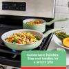 image:imageTfal Recycled Ceramic Nonstick Cookware Set 12 Piece Oven Safe 350F Pots and Pans Fry Pan Kitchen tools GreenSauce Pan