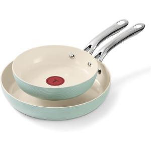 image:imageTFal Inspire Nonstick Ceramic Cookware Set 10Piece Oven Safe to 500F Stockpot Ceramic Pots and Pans Set Frying Pans Saucepans Stockpot Protectors Mint Green2Piece