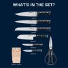 image:imageTfal 25 Piece Set Ultimate Hard Anodized Nonstick Cookware Set With Ice Force Stainless Steel Kitchen Knife Set and Wood Block