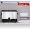 image:imageTfal Compact EZ Clean Stainless Steel Deep Fryer with Basket for Home Use 18 Liter Oil and 17 Pound Food Capacity 1200 Watts Easy Clean Temp Control Oil Filtration 18 L1 L 900 W