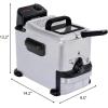 image:imageTfal Compact EZ Clean Stainless Steel Deep Fryer with Basket for Home Use 18 Liter Oil and 17 Pound Food Capacity 1200 Watts Easy Clean Temp Control Oil Filtration 18 L18 L 1200 W