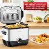 image:imageTfal Compact EZ Clean Stainless Steel Deep Fryer with Basket for Home Use 18 Liter Oil and 17 Pound Food Capacity 1200 Watts Easy Clean Temp Control Oil Filtration 18 L1 L 900 W