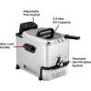 image:imageTfal Compact EZ Clean Stainless Steel Deep Fryer with Basket for Home Use 18 Liter Oil and 17 Pound Food Capacity 1200 Watts Easy Clean Temp Control Oil Filtration 18 L35 L 1700 W