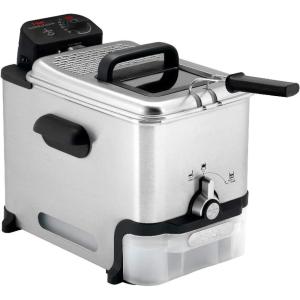 image:imageTfal Compact EZ Clean Stainless Steel Deep Fryer with Basket for Home Use 18 Liter Oil and 17 Pound Food Capacity 1200 Watts Easy Clean Temp Control Oil Filtration 18 L35 L 1700 W