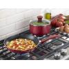 image:imageTfal Excite Nonstick Fry Pan Set 2 Piece 8 1025 Inch Oven Safe 350F Cookware Pots and Pans Dishwasher Safe RedRio Red