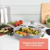 image:imageTfal HeatMaster Nonstick Saut Pan 12 Inch Induction Oven Broiler Safe 500F Cookware Pots and Pans Dishwasher Safe Black and BlueCeramic Nonstick