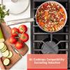 image:imageTfal Signature Non Stick Sauce Pan wGlass Lid 3 Quart Oven Broiler Safe 350F Scratch Resistant Comfortable handle Versatile amp Convenient Cookware Pots and Pans Dishwasher Safe BlackCeramic Nonstick