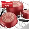 image:imageTfal Signature Nonstick Cookware Set 12 Piece Oven Safe 350F Pots and Pans Dishwasher Safe Red