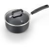 image:imageTfal Signature Non Stick Sauce Pan wGlass Lid 3 Quart Oven Broiler Safe 350F Scratch Resistant Comfortable handle Versatile amp Convenient Cookware Pots and Pans Dishwasher Safe BlackHard Titanium Nonstick