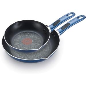 image:imageTfal Excite Nonstick Fry Pan Set 2 Piece 8 1025 Inch Oven Safe 350F Cookware Pots and Pans Dishwasher Safe RedBlue