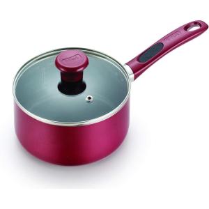 image:imageTfal Excite Nonstick SaucePan 3 Quart Oven Safe 350F Cookware Pots and Pans Dishwasher Safe Red