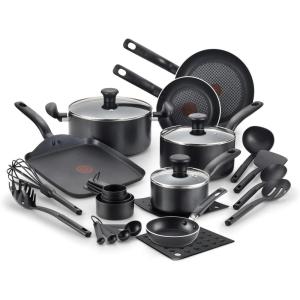 image:imageTfal Initiatives Nonstick Cookware Set 20 Piece Oven Safe 350F Pots and Pans Dishwasher Safe BlackInitiatives Nonstick