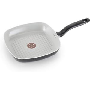 image:imageTfal Specialty Ceramic Nonstick Grill Pan 1025 Inch Oven Broiler Safe 350F Cookware Pots and Pans Black