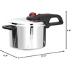 image:imageTfal P2614634 Secure Aluminum Initiatives 12PSI Pressure Cooker Cookware 6Quart Siver