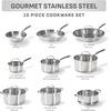 image:imageTFal Specialty 72 Quarts Stainless Steel Pan Stockpot with Lid Induction Compatible Dishwasher Safe Oven Safe to 500F Stew Pot SilverCookware Set