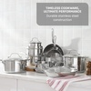 image:imageTFal Specialty 72 Quarts Stainless Steel Pan Stockpot with Lid Induction Compatible Dishwasher Safe Oven Safe to 500F Stew Pot SilverCookware Set