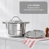 image:imageTFal Specialty 72 Quarts Stainless Steel Pan Stockpot with Lid Induction Compatible Dishwasher Safe Oven Safe to 500F Stew Pot SilverStockpot