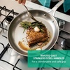 image:imageTFal x Jamie Oliver Nonstick Coated Stainless Steel Pan 11Inch Induction Compatible Oven Safe up to 500F Chefs Stainless Steel Skillet Frying Pan SilverStainless Steel
