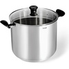 image:imageTfal Specialty Stainless Steel 16Quart Stock Pot with Lid Induction Compatible Soup Pasta Pot DishwasherSafe Oven Safe Up To 350 SilverStainless Steel