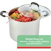 image:imageTfal Specialty Stainless Steel 16Quart Stock Pot with Lid Induction Compatible Soup Pasta Pot DishwasherSafe Oven Safe Up To 350 SilverStainless Steel