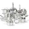 image:imageTFal Specialty 72 Quarts Stainless Steel Pan Stockpot with Lid Induction Compatible Dishwasher Safe Oven Safe to 500F Stew Pot SilverCookware Set