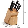 image:imageTefal Ice Force Stainless Steel Bread Knife  20cm  Serrated Edge Long Lasting Performance  K2320414 SilverBlackICE FORCE 5PC SET  WOODEN KNIFE BLOCK