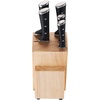 image:imageTefal Ice Force Stainless Steel Bread Knife  20cm  Serrated Edge Long Lasting Performance  K2320414 SilverBlackICE FORCE 5PC SET  WOODEN KNIFE BLOCK