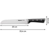 image:imageTefal Ice Force Stainless Steel Bread Knife  20cm  Serrated Edge Long Lasting Performance  K2320414 SilverBlackICE FORCE BREAD KNIFE 20CM