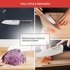 image:imageTefal Ice Force Stainless Steel Bread Knife  20cm  Serrated Edge Long Lasting Performance  K2320414 SilverBlackICE FORCE SANTOKU KNIFE 18CM