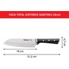 image:imageTefal Ice Force Stainless Steel Bread Knife  20cm  Serrated Edge Long Lasting Performance  K2320414 SilverBlackICE FORCE SANTOKU KNIFE 18CM