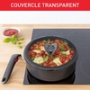 image:imageTefal Ingenio Glass Lid 16 cm Space Saving Storage Folding Handle Faster Cooking Ingenio Compatible Dishwasher High Performance L9846102 Transparent and Black16 cm